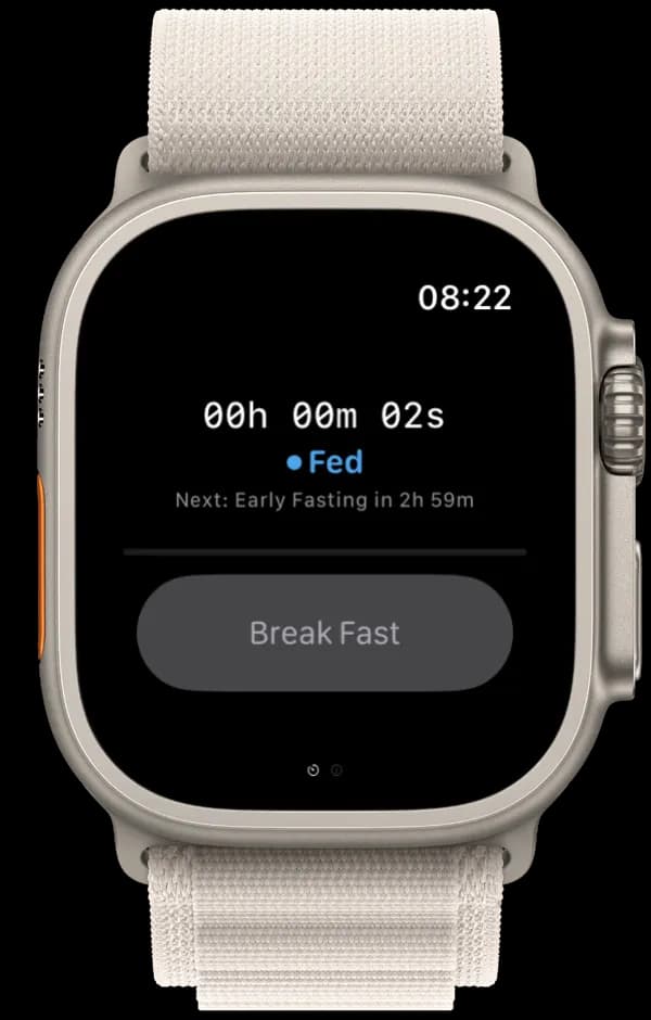 Apple Watch app running a fast